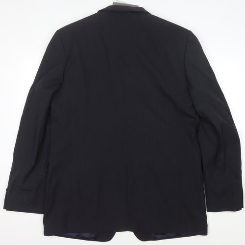 Mexx Men's Blue Striped Blazer Jacket Size UK 42
