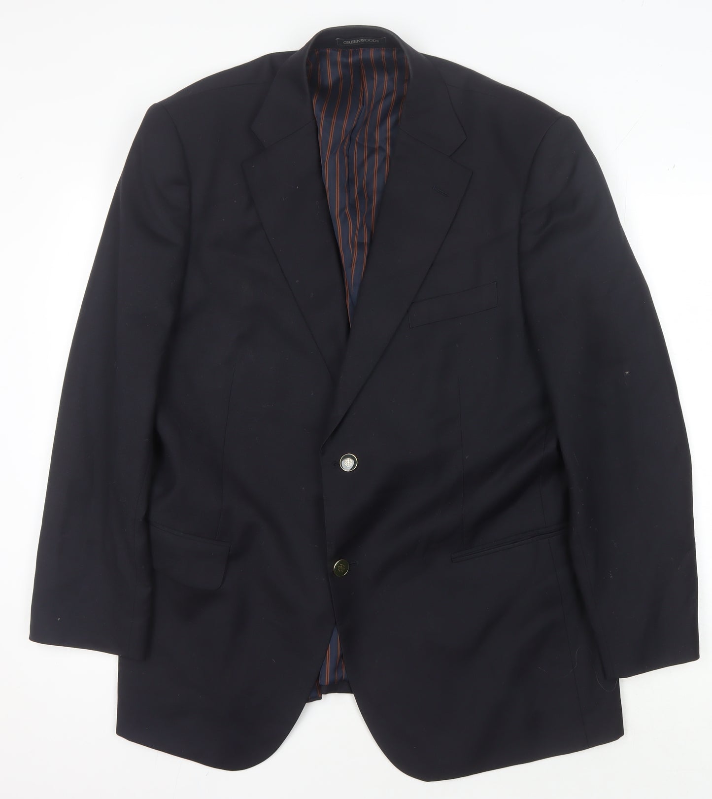 Greenwoods Elite Men's Blue Blazer 44S Regular Fit Jacket