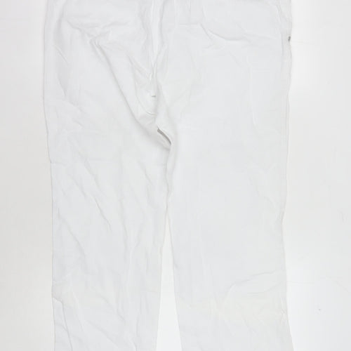 Mexx Women's White Trousers Size 12 Button Closure
