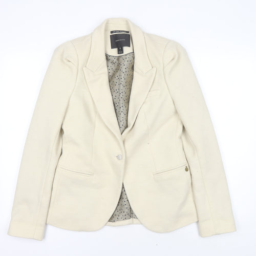 Maison Scotch Women’s Beige Blazer, Size 4, Business Wear
