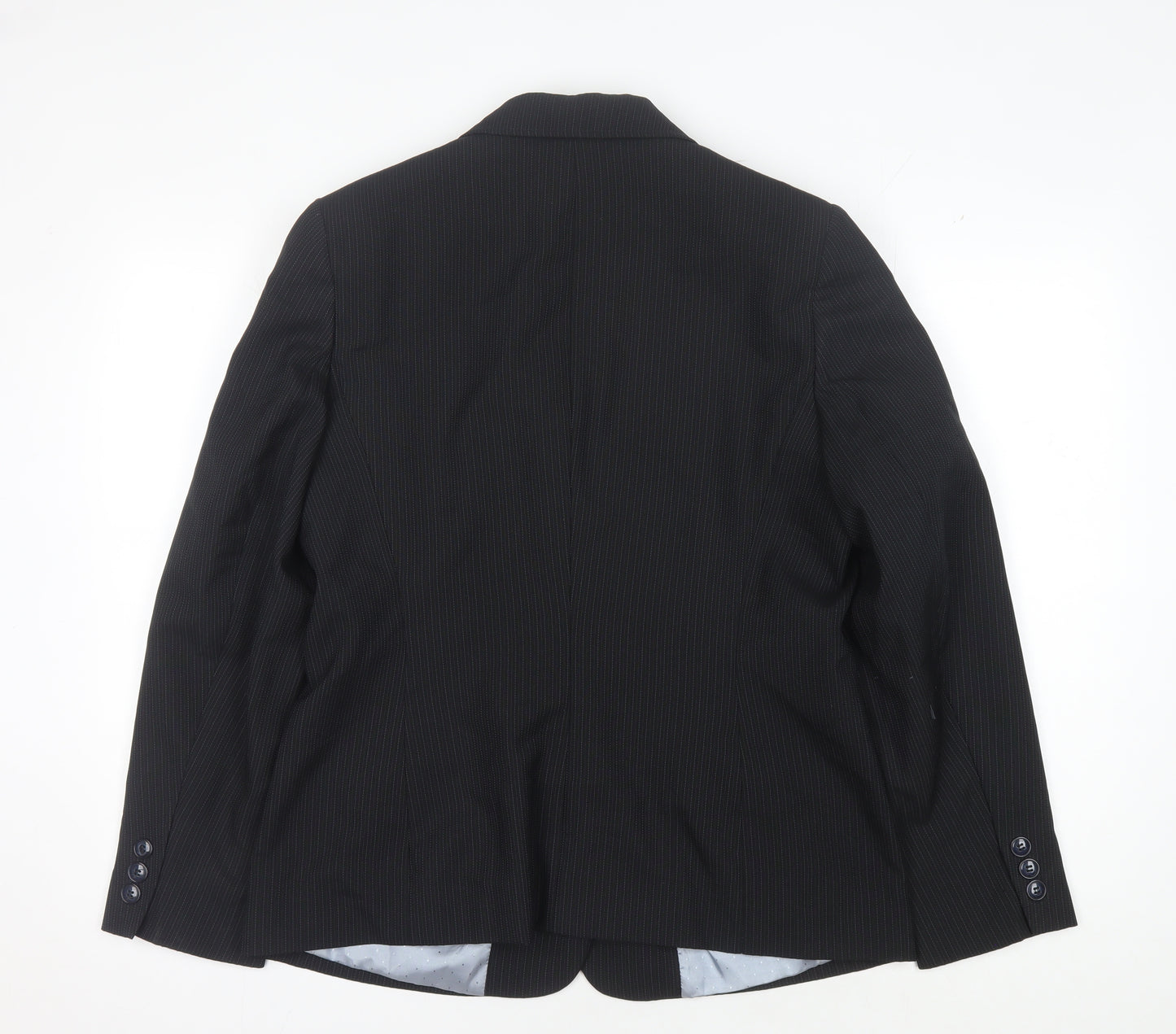 Debenhams Women's Black Pinstripe Blazer Size 14