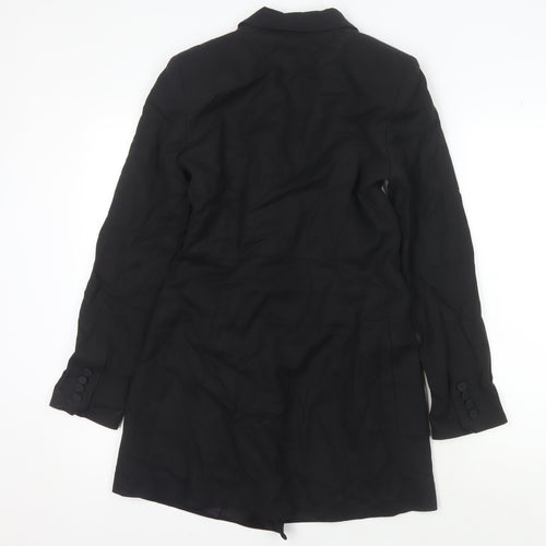 Zara Women Black XS Double-Breasted Blazer