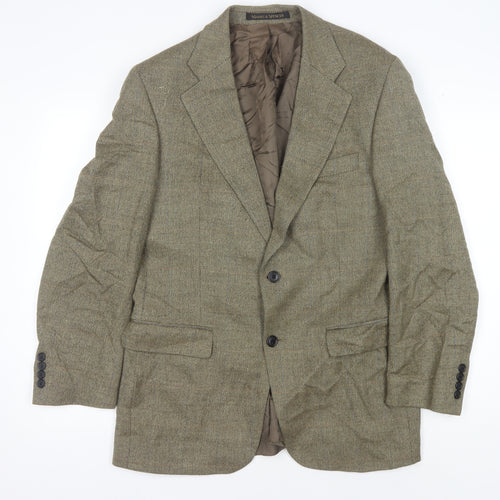 Marks and Spencer Men's Khaki Wool Blazer 40R