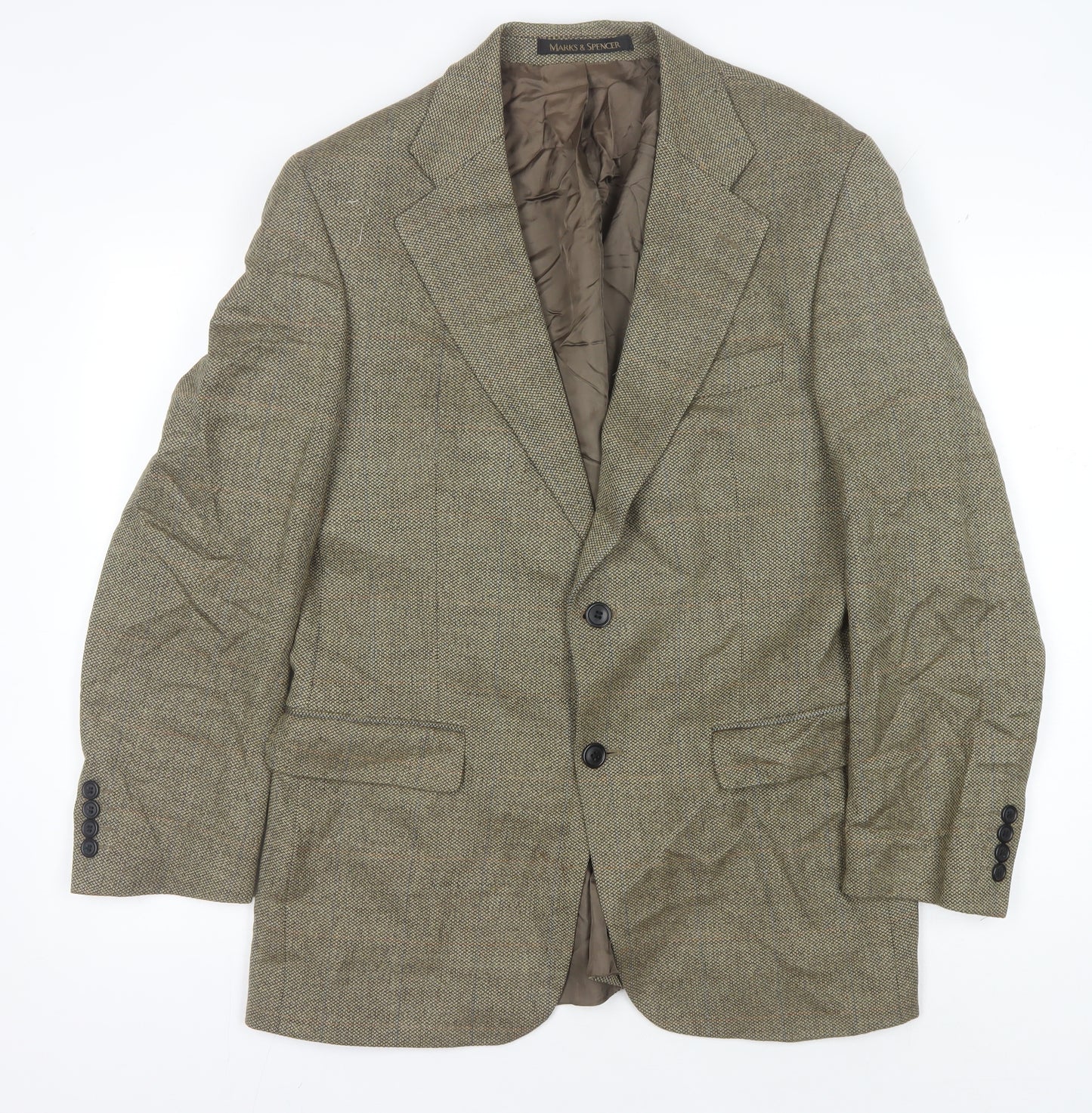 Marks and Spencer Men's Khaki Wool Blazer 40R