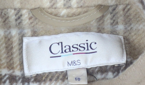 Marks and Spencer Women’s Beige Wool Blend Coat