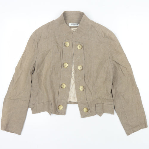 McGregor Women's Beige Cropped Linen Jacket Size 10