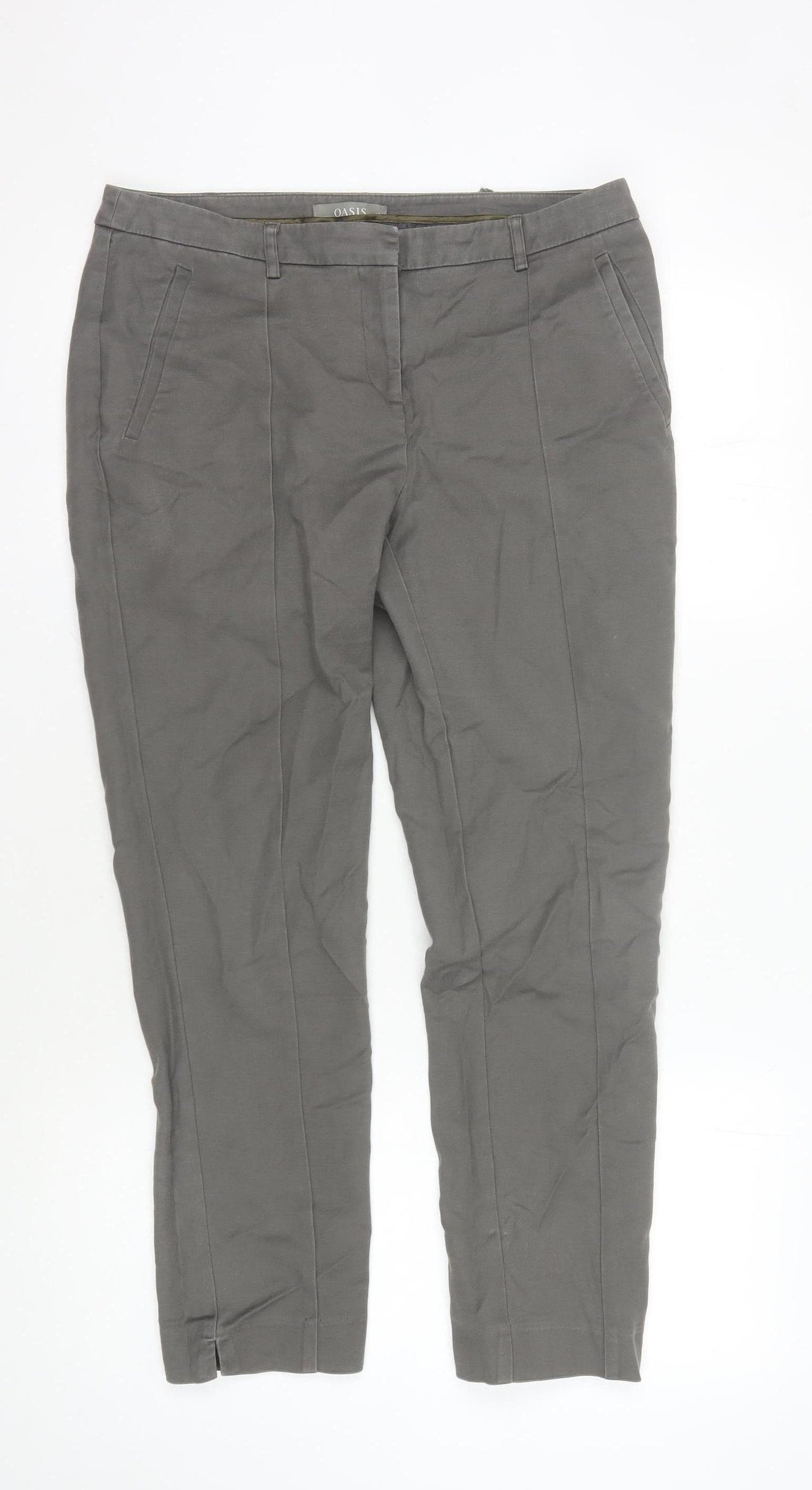 Oasis Women's Grey Trousers Size 12