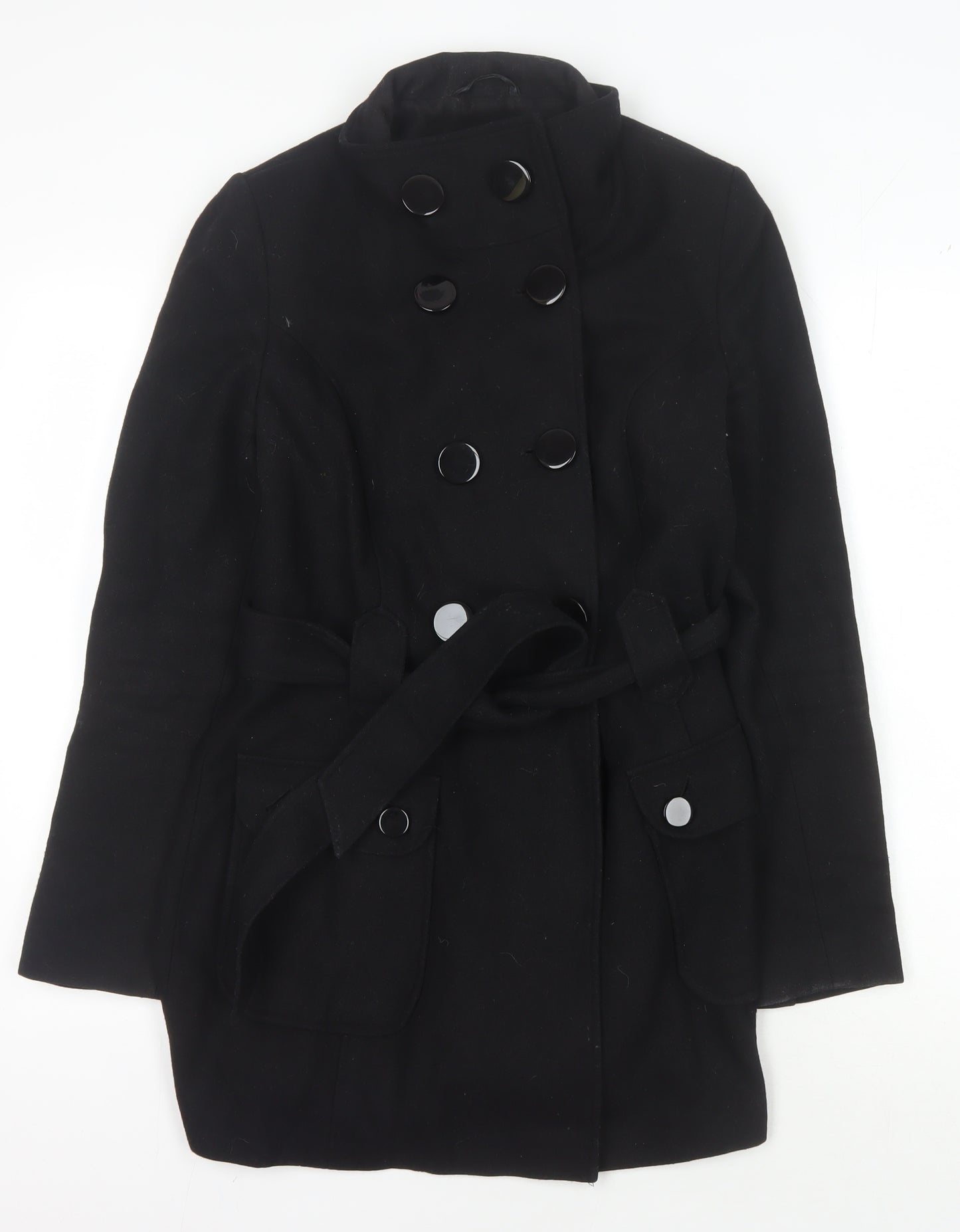 Dorothy Perkins Women's Black Pea Coat Size 8