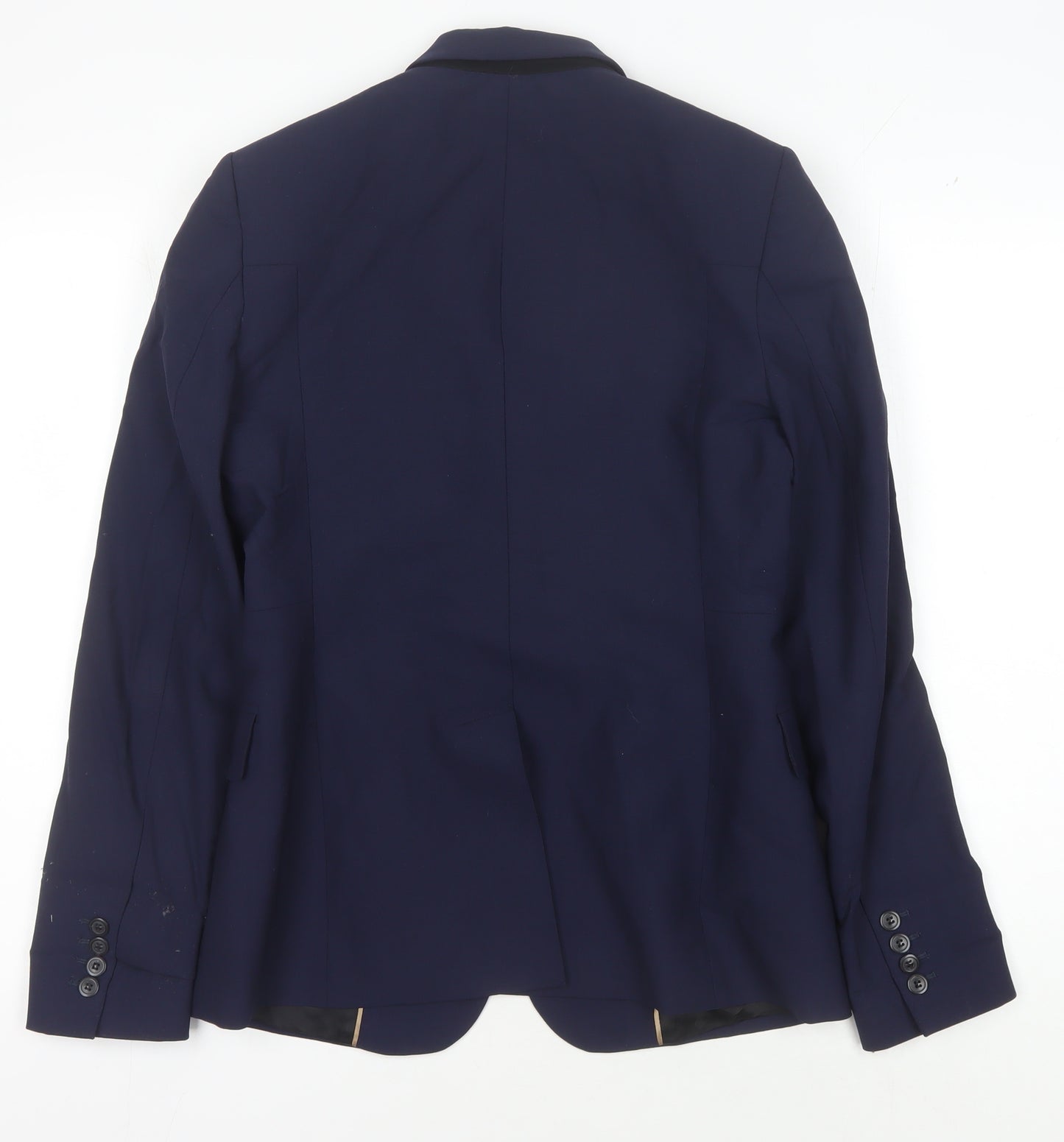Whistles Women's Blue Wool Blazer Size 10 Classic Fit