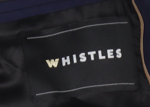 Whistles Women's Blue Wool Blazer Size 10 Classic Fit
