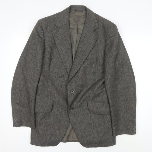 Dunn & Co. Men's Grey Herringbone Blazer, Size 40S