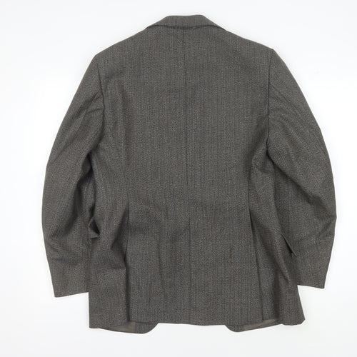 Dunn & Co. Men's Grey Herringbone Blazer, Size 40S