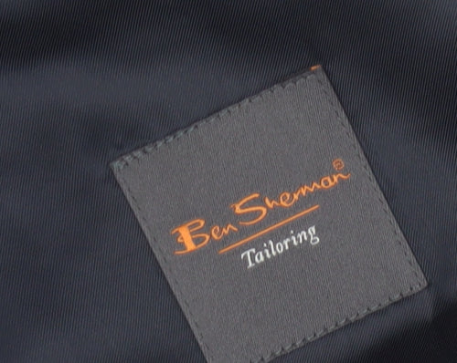 Ben Sherman Men's Blue Single Breasted Wool Blend Blazer Jacket Size 42 Regular