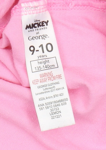 George Girls Pink Mickey & Friends T-Shirt 9-10 Years