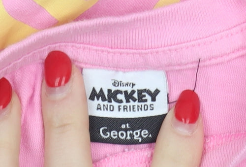 George Girls Pink Mickey & Friends T-Shirt 9-10 Years