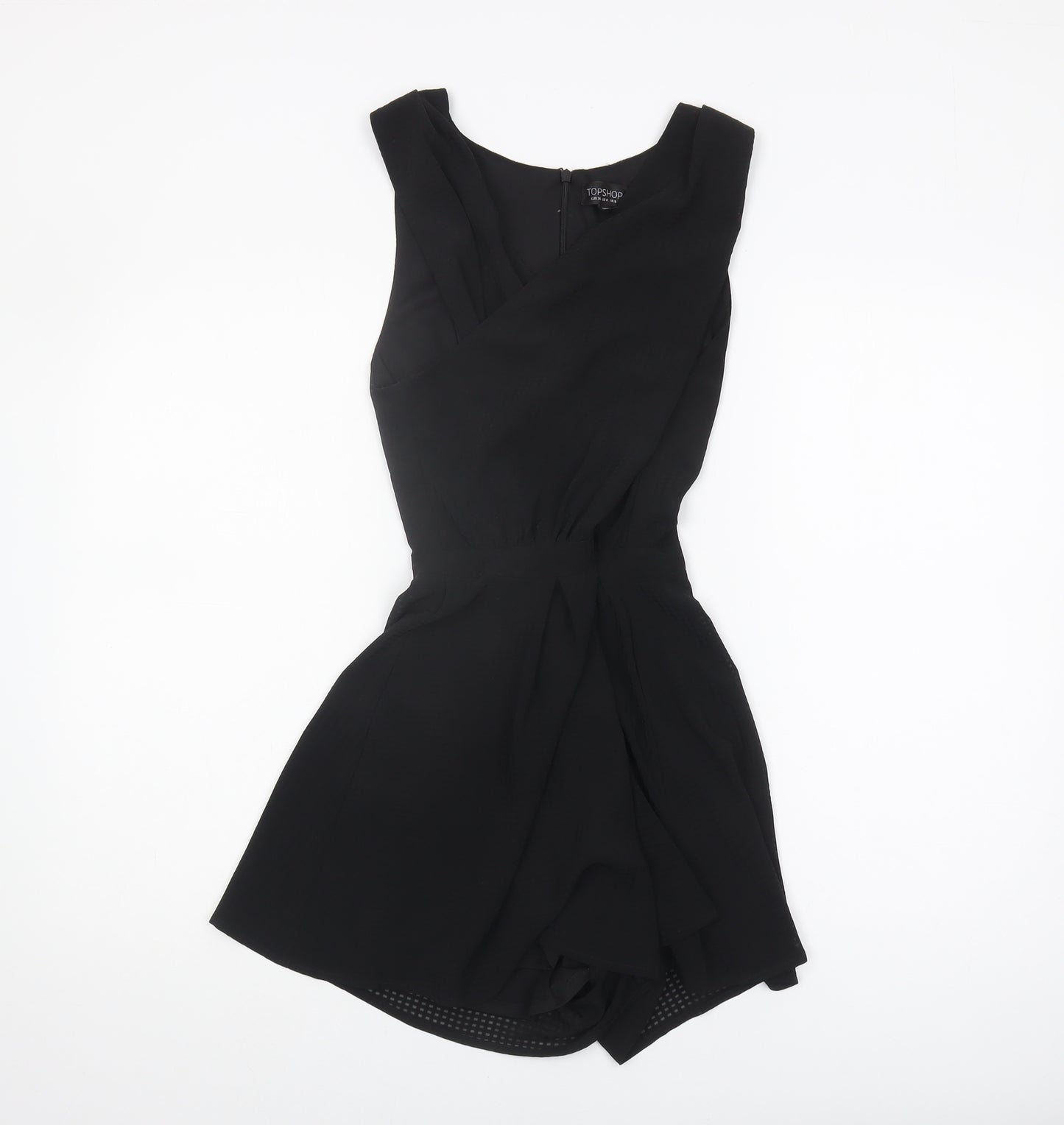 Topshop Black Playsuit, Women's Size 8, Party/Cocktail Wear
