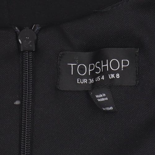Topshop Black Playsuit, Women's Size 8, Party/Cocktail Wear