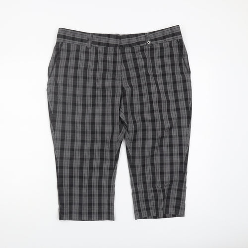Calvin Klein Women's Black Check Trousers Size 18