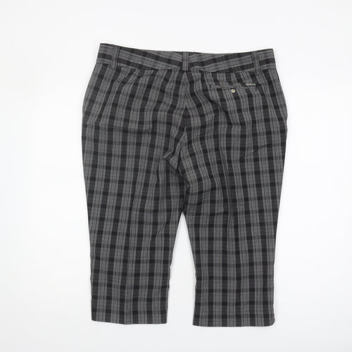 Calvin Klein Women's Black Check Trousers Size 18