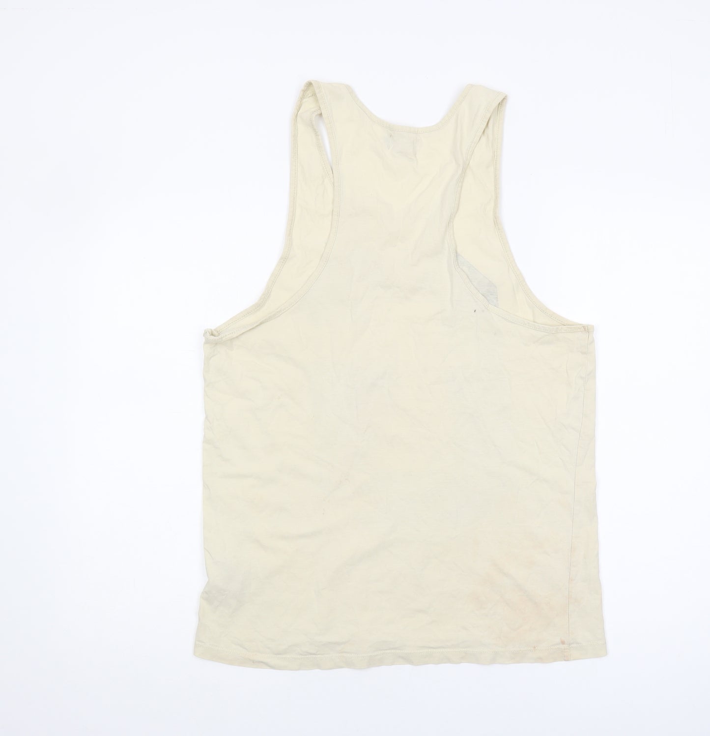 Jack & Jones Beige Floral Sleeveless Men's T-Shirt S