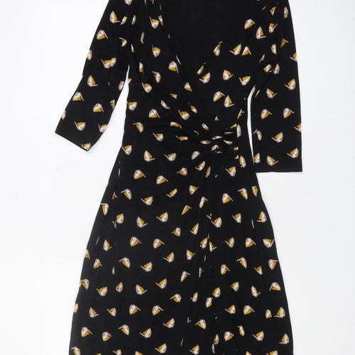 Marks and Spencer Women's Black Wrap Dress, Size 8 Petite