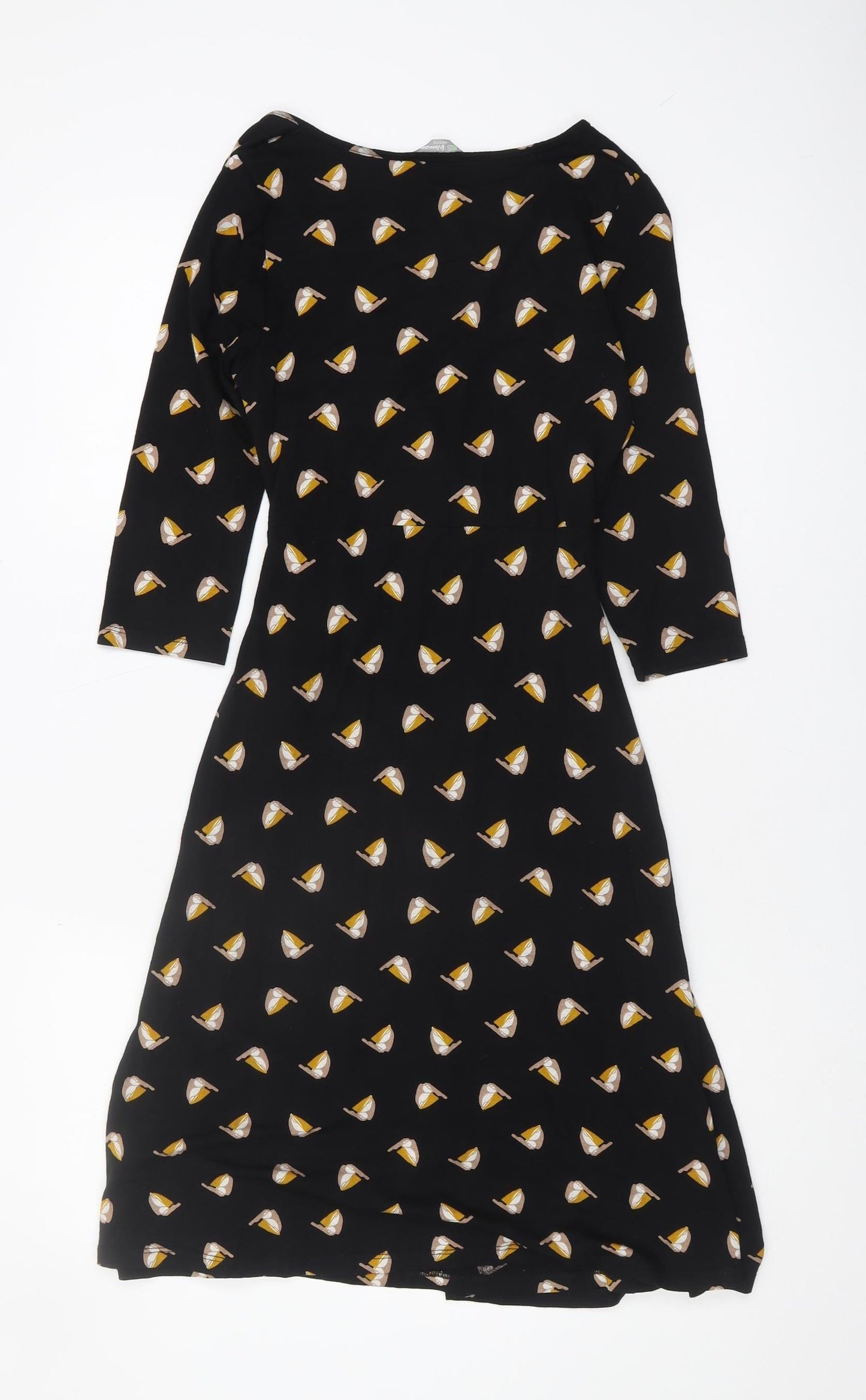 Marks and Spencer Women's Black Wrap Dress, Size 8 Petite
