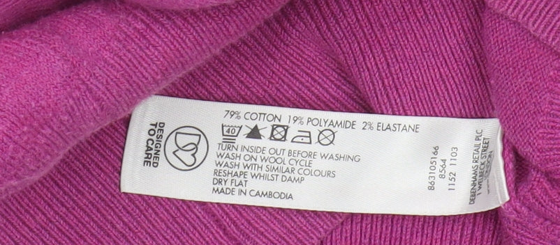 Red Herring Women's Pink V-Neck Pullover Jumper - Size S