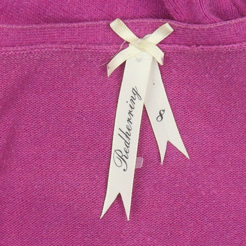 Red Herring Women's Pink V-Neck Pullover Jumper - Size S