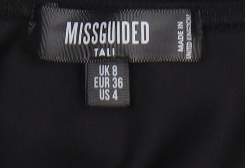 Missguided Women's Black One Shoulder Jumpsuit Size 8