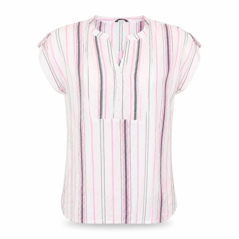 Front view of Roman Women's Multicoloured Striped Shirt, size 12