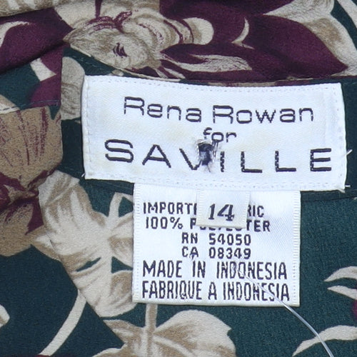 Rena Rowan Women's Multicoloured Floral Blouse Size 14