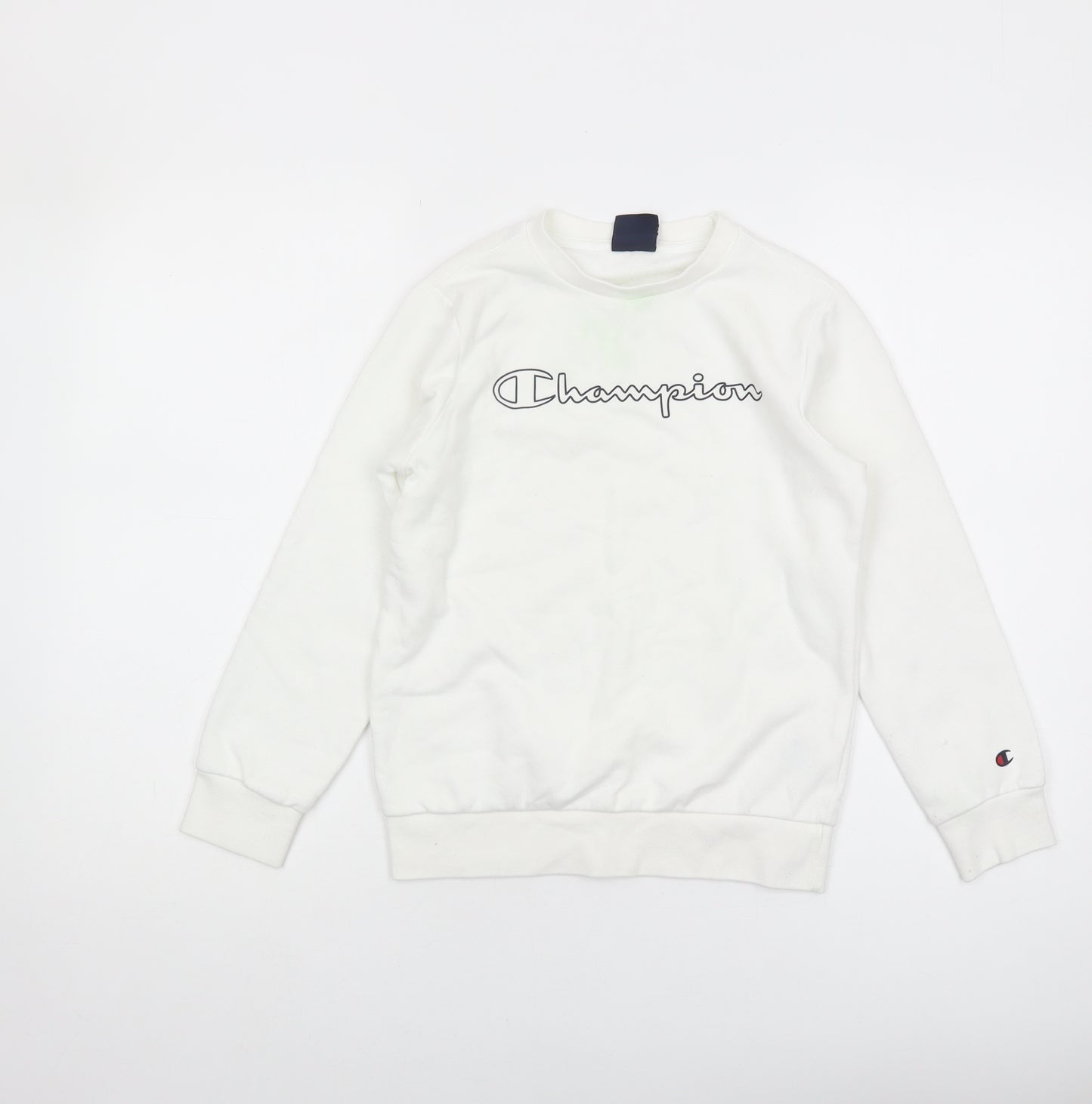 Champion Kids' White Graphic Sweatshirt - 9-10 Years