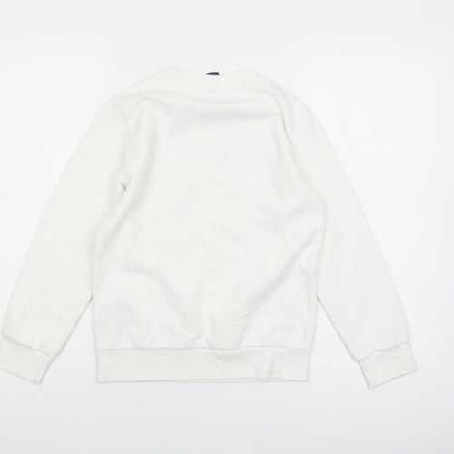 Champion Kids' White Graphic Sweatshirt - 9-10 Years