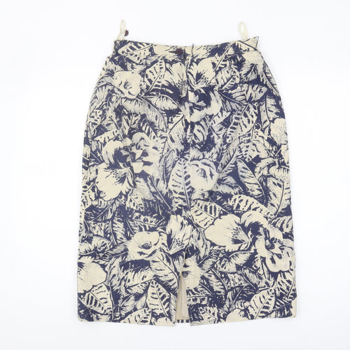 Marks and Spencer Women's Floral Linen Skirt, Size 12