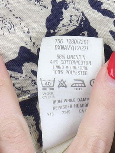 Marks and Spencer Women's Floral Linen Skirt, Size 12