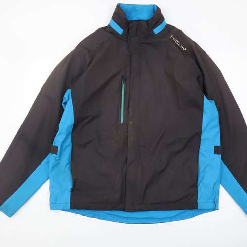 ProQuip Men's XL Black & Blue Windbreaker Jacket