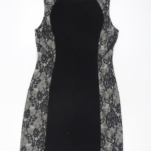 Wallis Petite Black Bodycon Dress, Size 12, Women