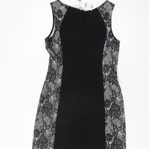 Wallis Petite Black Bodycon Dress, Size 12, Women