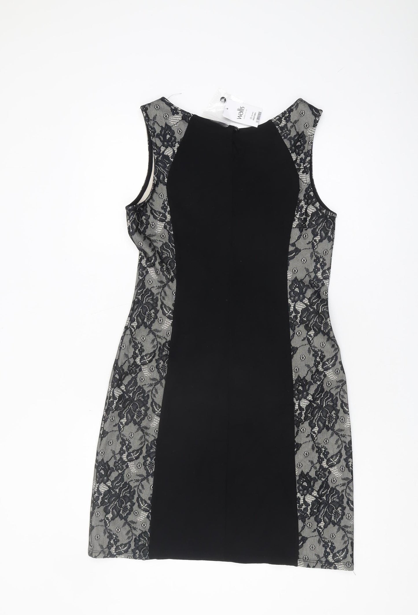 Wallis Petite Black Bodycon Dress, Size 12, Women