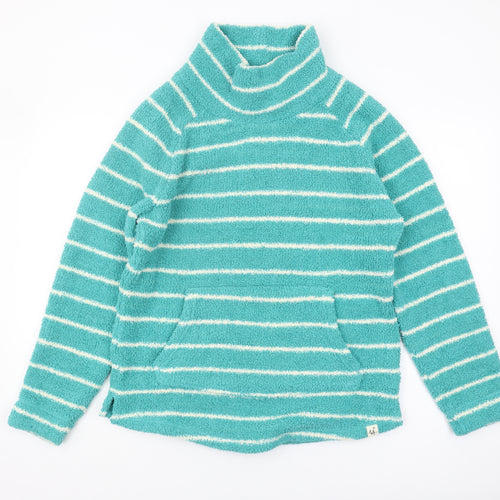 Weird Fish Women's Blue Striped Knit Sweater Size 14