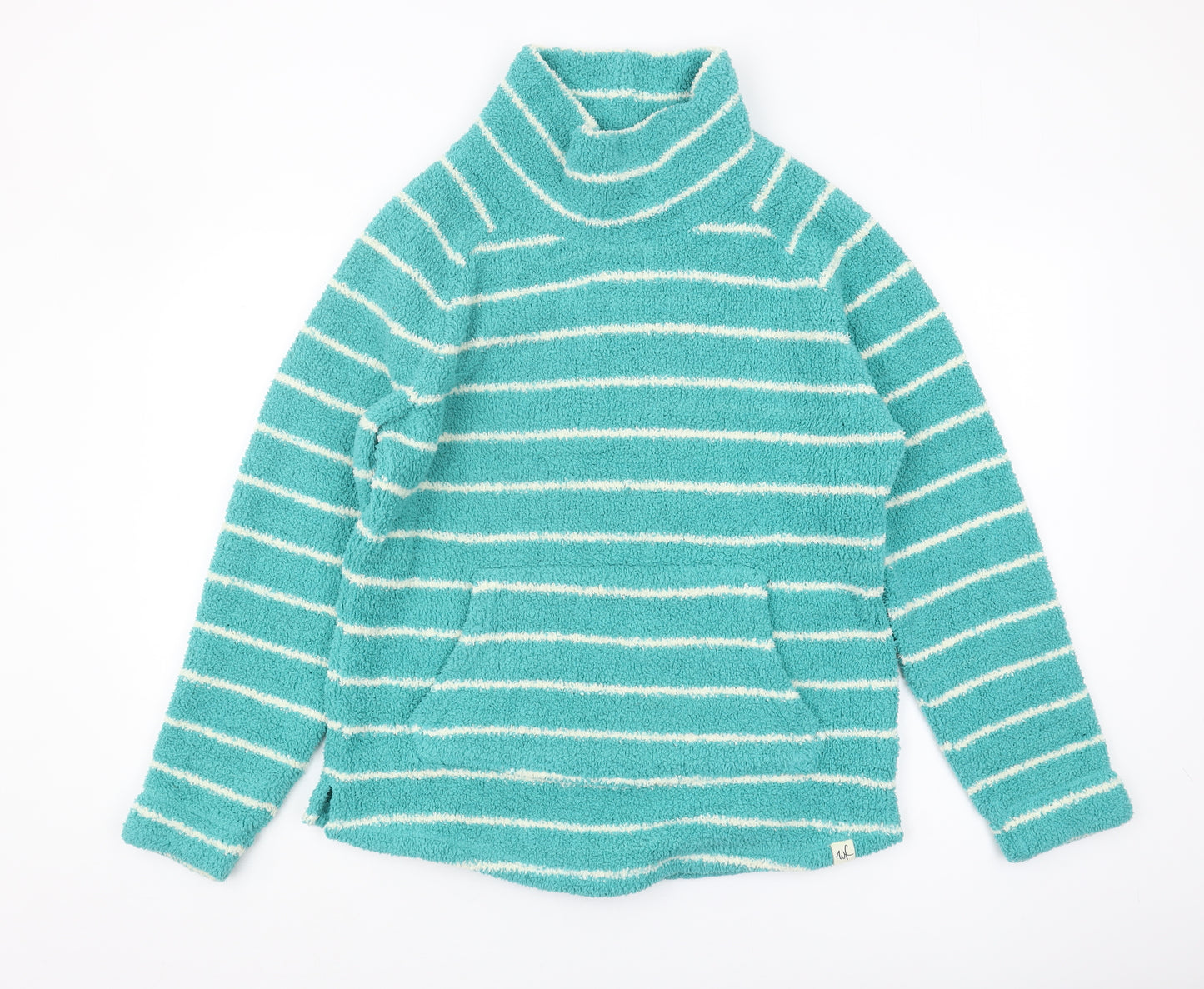 Weird Fish Women's Blue Striped Knit Sweater Size 14