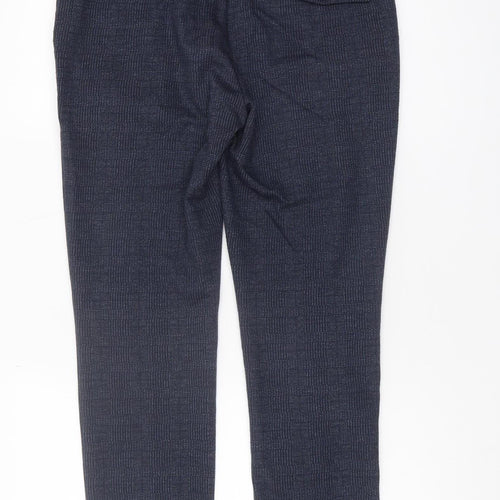 River Island Men's Blue Check Trousers, Size 30