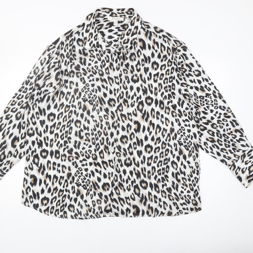 Haver & Blair Women's XL Leopard Print Button-Up Shirt