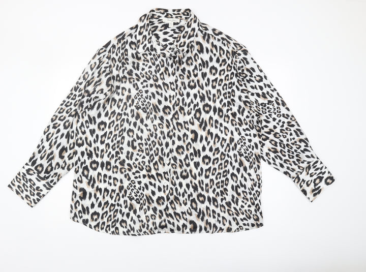 Haver & Blair Women's XL Leopard Print Button-Up Shirt