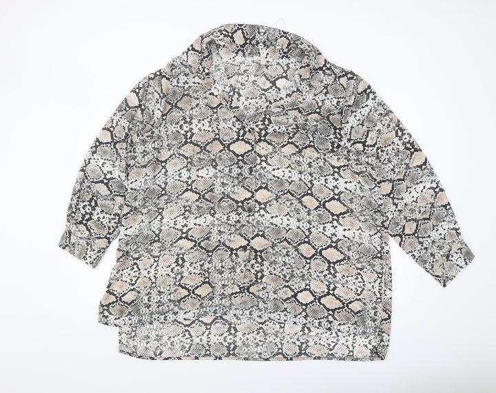 Alex & Lil Women's Multicoloured Animal Print Top XL