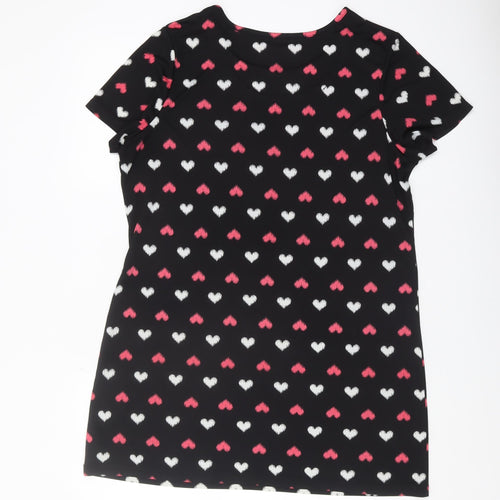 Next Women's Black Heart Print T-Shirt Size 18