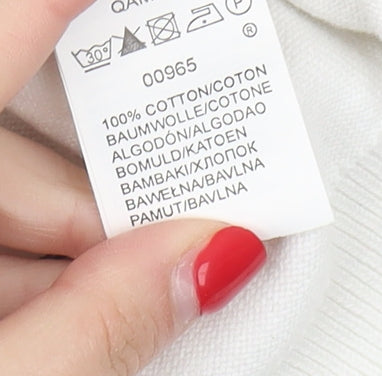 Quiksilver Men's 2XL White Striped Pullover Jumper