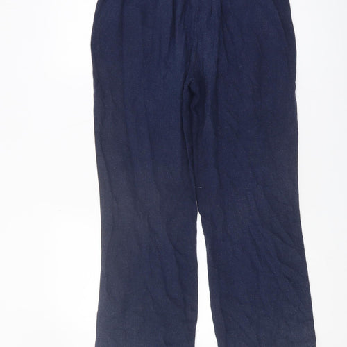 Isle Women Blue Straight Trousers Size 12
