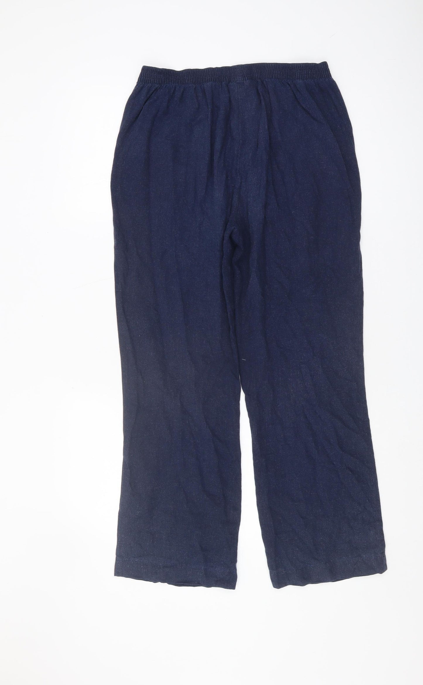 Isle Women Blue Straight Trousers Size 12