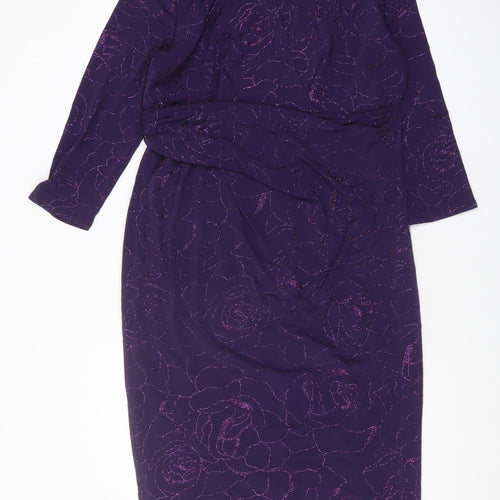 Roman Women’s Purple Bodycon Dress Size 16